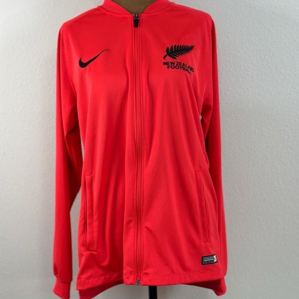 Nike Bright Red embroidered New Zealand Football Jacket‎